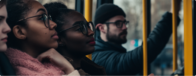 Leeds 69 People sitting on a bus